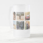 Beste mam ooit persoonlijke 6 Foto-collage Matglas Bierpul (Voorkant links)