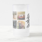 Beste mam ooit persoonlijke 6 Foto-collage Matglas Bierpul (Center)