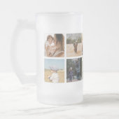 Beste mam ooit persoonlijke 6 Foto-collage Matglas Bierpul (Links)