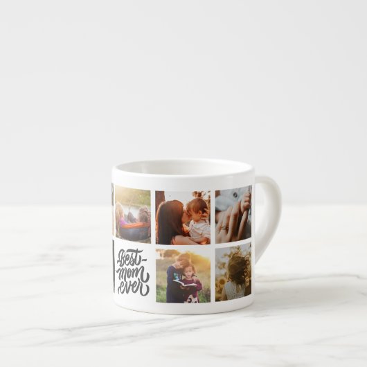 Beste mam ooit persoonlijke foto-collage espresso kop (Voorkant rechts)