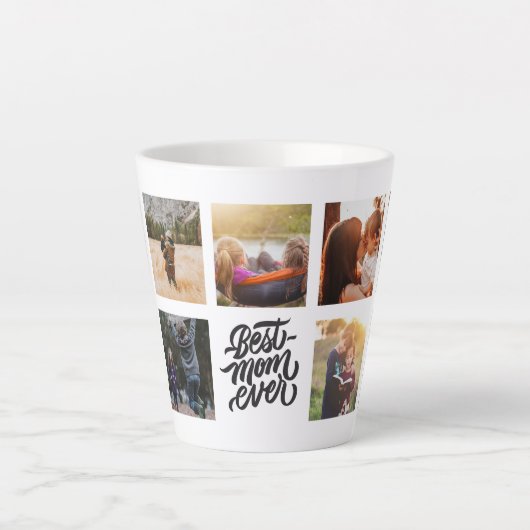 Beste mam ooit persoonlijke foto-collage Giant Latte Mok (Voorkant)