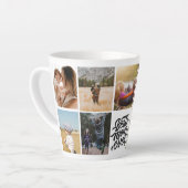 Beste mam ooit persoonlijke foto-collage latte mok (Linkerhoek)