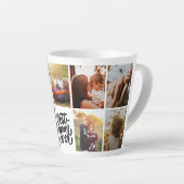 Beste mam ooit persoonlijke foto-collage latte mok (Rechterhoek)