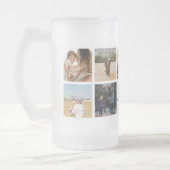 Beste mam ooit persoonlijke foto-collage matglas bierpul (Links)