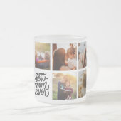 Beste mam ooit persoonlijke foto-collage matglas koffiemok (Voorkant rechts)