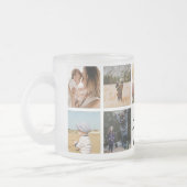 Beste mam ooit persoonlijke foto-collage matglas koffiemok (Links)