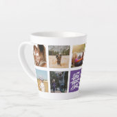 Beste mam ooit persoonlijke foto Collage Paars Latte Mok (Linkerhoek)