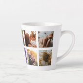 Beste mam ooit persoonlijke foto Collage Paars Latte Mok (Rechts)