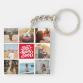 Beste mam ooit persoonlijke foto Collage Red Sleutelhanger (Achterkant)