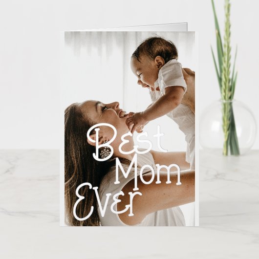 Beste mam ooit persoonlijke foto-Moederdag Folie Wenskaart (Voorkant)