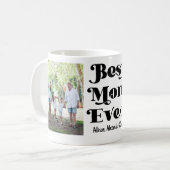 Beste mam ooit persoonlijke koffie-Mok met 2 foto Koffiemok (Voorkant links)