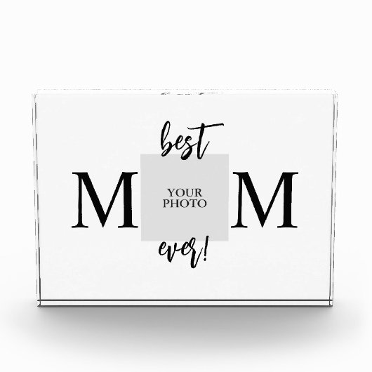 Beste mam ooit persoonlijke Moederdag Fotoblokken (Voorkant)