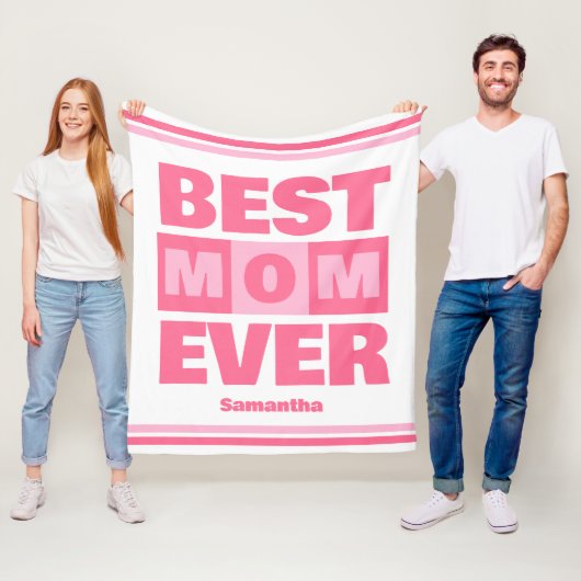 Beste mam ooit - Persoonlijke naam Fleece Deken (In situ)