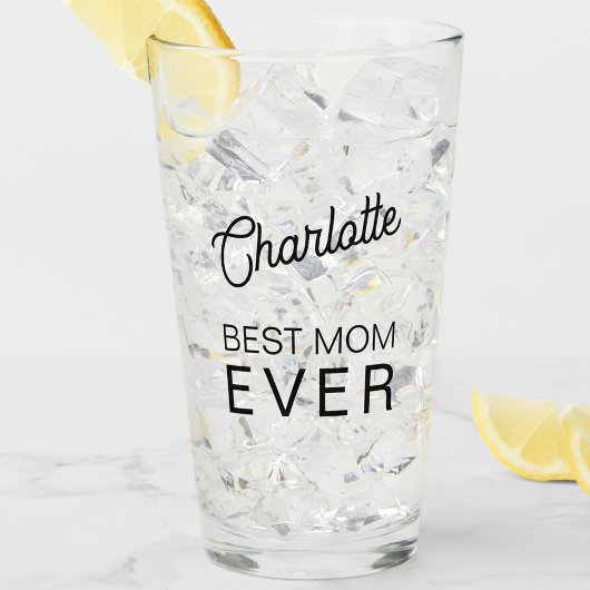 Beste mam ooit - Persoonlijke naam Glas