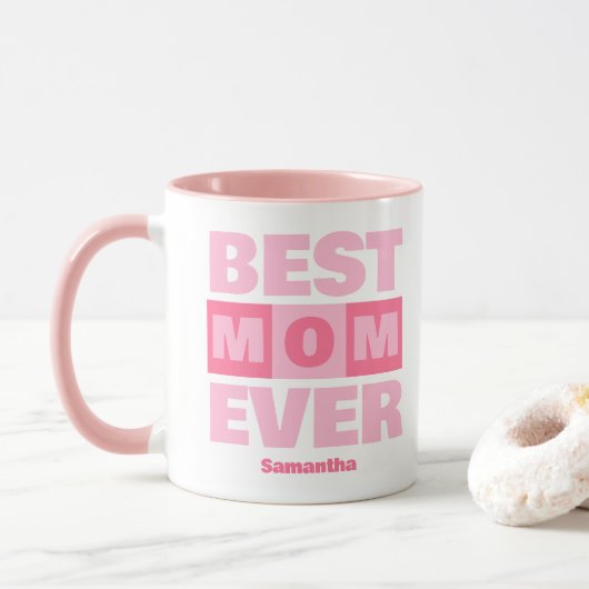 Beste mam ooit - Persoonlijke naam Mok (Met donut)