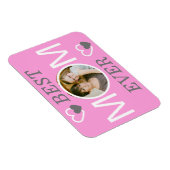 Beste mam ooit Persoonlijke roze foto Magneet (Rechterzijde)