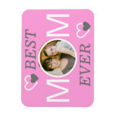 Beste mam ooit Persoonlijke roze foto Magneet (Verticaal)