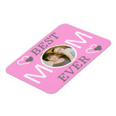 Beste mam ooit Persoonlijke roze foto Magneet (Linkerzijde)