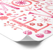 Beste mam ooit persoonlijke Waterverf Poster (Hoek)