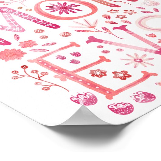 Beste mam ooit persoonlijke Waterverf Poster (Hoek)