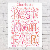 Beste mam ooit persoonlijke Waterverf Poster
