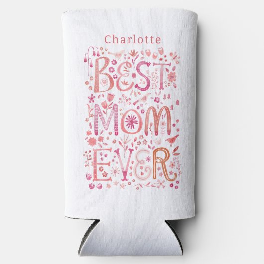 Beste mam ooit persoonlijke Waterverf Seltzer Blikjeskoeler (Voorkant)