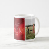 Beste mam ooit RED Folie op kerstmis Aangepaste fo Koffiemok (Voorkant rechts)