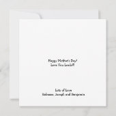 Beste mam ooit roodharszwart feestdagenkaart (Achterkant)