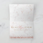 Beste Mam ooit Roos Glitter 8 Foto Collage Kaart (Binnen)