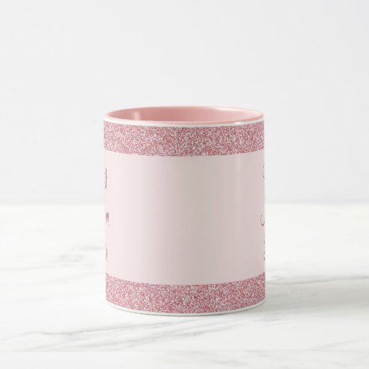 Beste Mam ooit Roos Gold Glitter Sjabloon Mok (Midden)