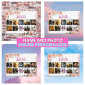 Beste Mam Ooit Roze Bloemen Elegant Keepsake Fotoblokken