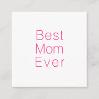 Beste mam ooit roze en witte minimalistische moder
