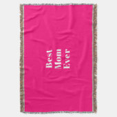Beste mam ooit roze fuchsia modern stijlvol chic deken (Voorkant Verticaal)