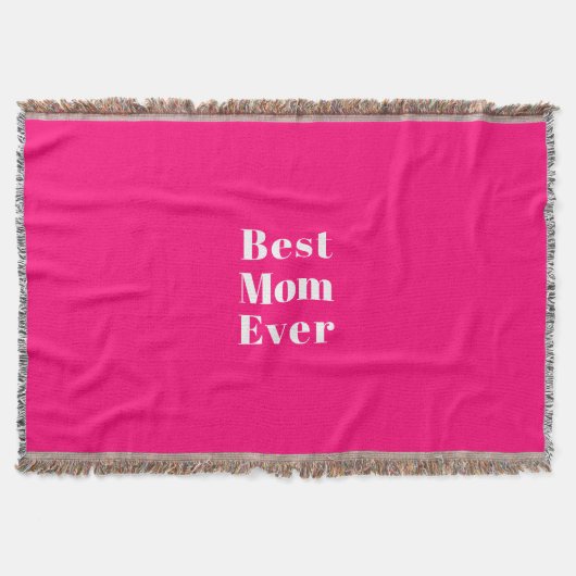 Beste mam ooit roze fuchsia modern stijlvol chic deken (Voorkant)