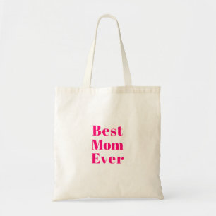 Beste mam ooit roze fuchsia modern stijlvol tote bag