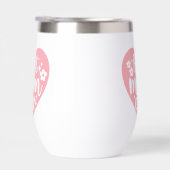 Beste Mam Ooit Roze Hart Met Bloemen (Rechts)