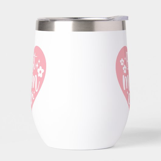 Beste Mam Ooit Roze Hart Met Bloemen