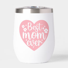 Beste Mam Ooit Roze Hart Met Bloemen