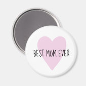  beste mam ooit roze hartmagneet magneet (Voorkant / Achterkant)