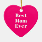 Beste mam ooit roze moderne typografie keramisch ornament (Voorkant)