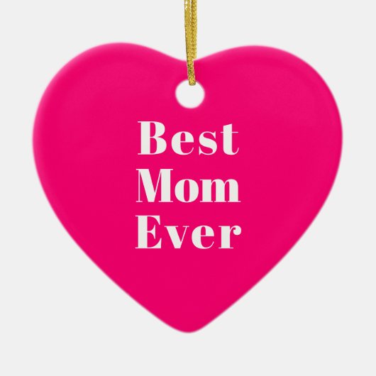 Beste mam ooit roze moderne typografie keramisch ornament (Voorkant)