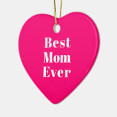 Beste mam ooit roze moderne typografie keramisch ornament (Links)