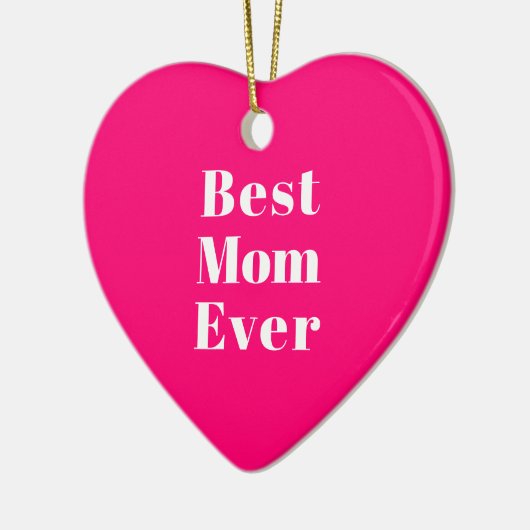 Beste mam ooit roze moderne typografie keramisch ornament (Links)