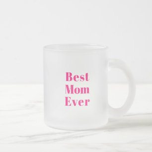 Beste mam ooit roze moderne typografie matglas koffiemok