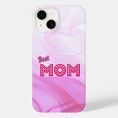Beste mam ooit roze pastel moderne chic Case-Mate iPhone case (Achterkant)