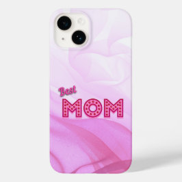 Beste mam ooit roze pastel moderne chic Case-Mate iPhone 14 hoesje