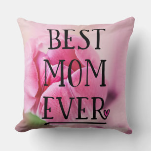 Beste mam ooit roze tulp kussen
