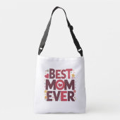 Beste Mam Ooit Schattige Harten Moederdag Crossbody Tas (Achterkant)