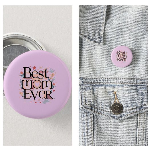Beste Mam Ooit Schattige Modern Moeder Ronde Button 3,2 Cm