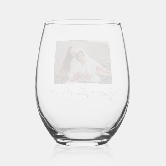 Beste mam ooit script foto wijnglas zonder voet (Achterkant)